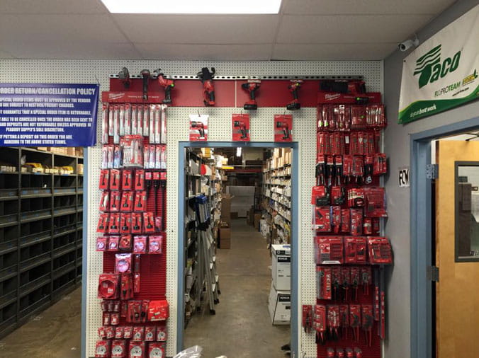 Tools and plumbign supplies at Peabody Supply Watham MA
