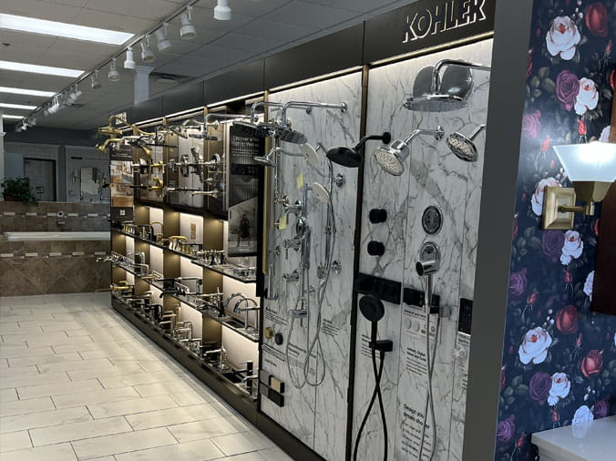 The Bath Showcase Watham Kohler faucet display